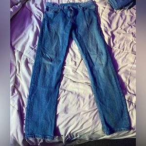 These jeans are super cute!! The tag says slim but they have a bit of a flare